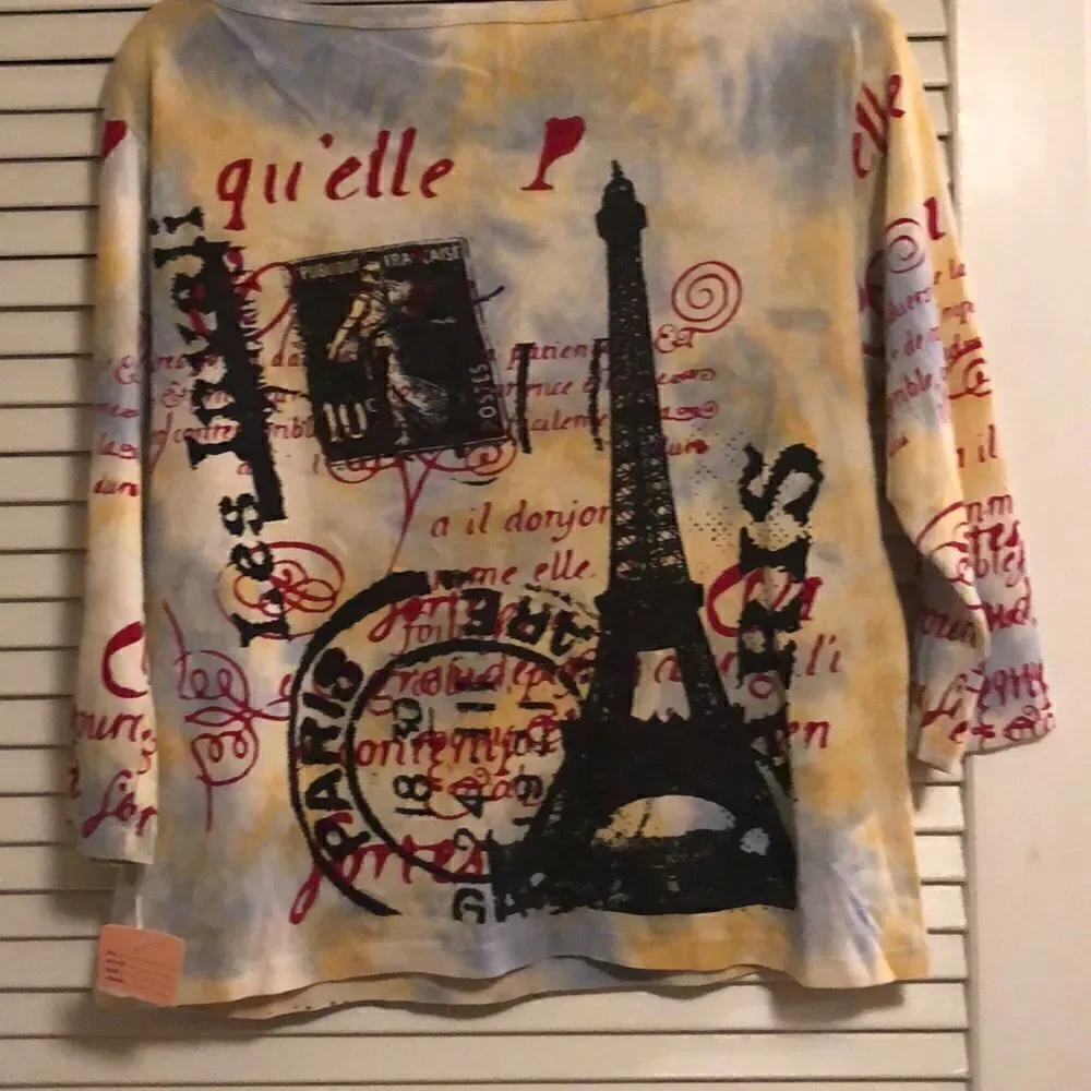 Qu’elle P Vintage top made in France